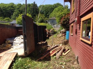 Filling the dumpsters