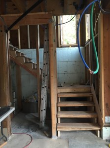 As seen from the future living space.