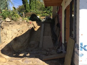 Room for stairs and rock walls.